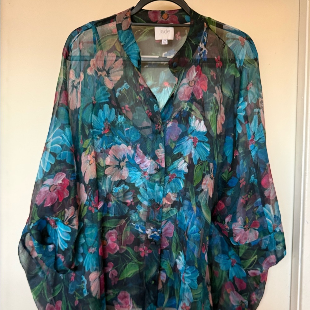 Sheer blouse with cammisole